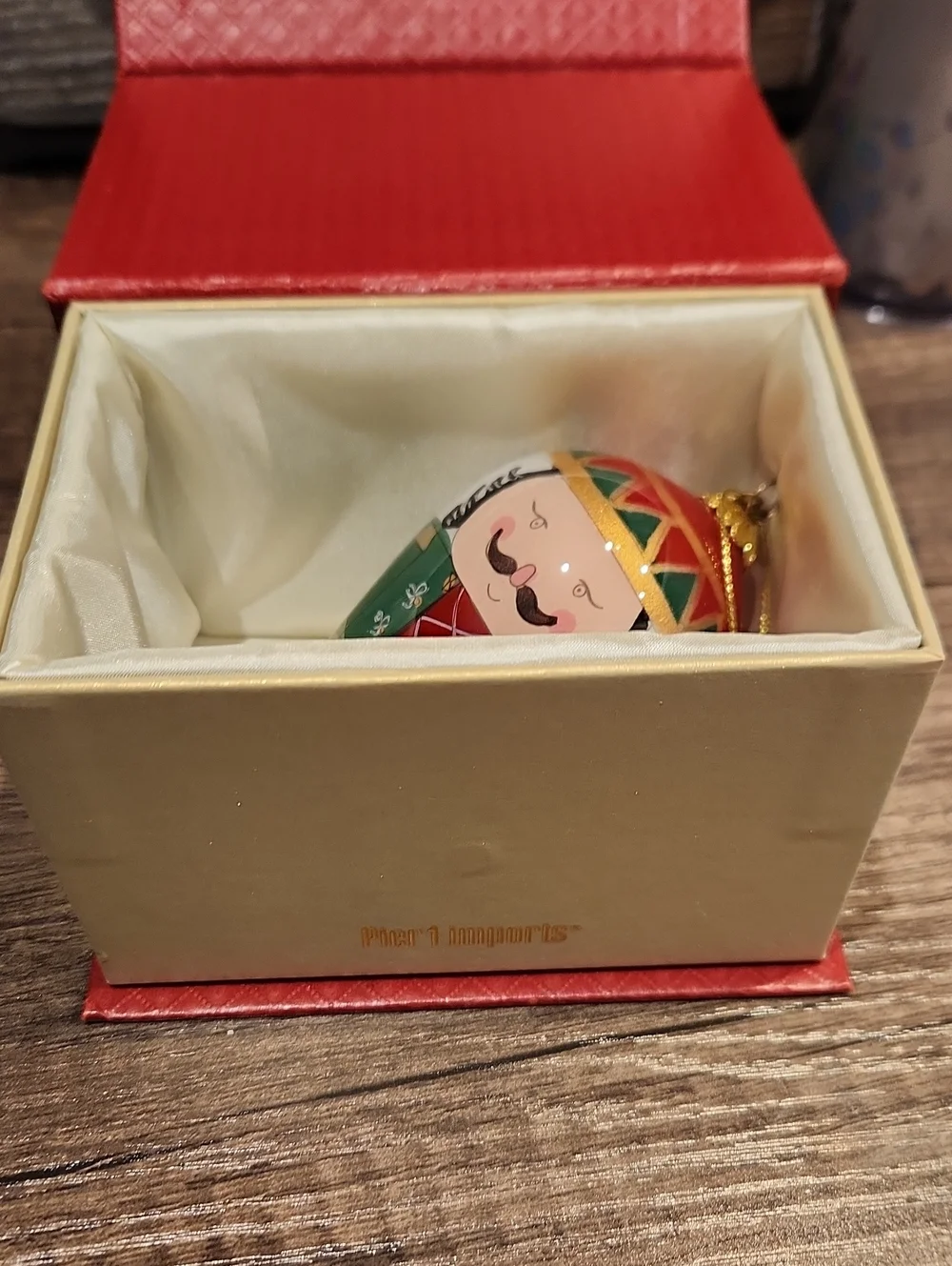 EUC 2017 Pier One Li Bien Hand-Painted Green & Red Ornament Toy Solider
